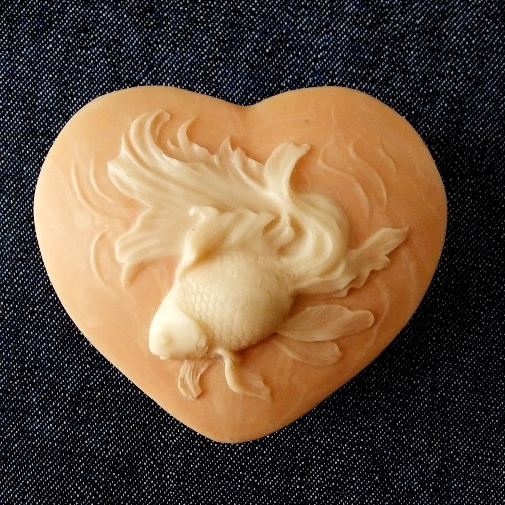 Heart-Shaped Fish Trinket Box